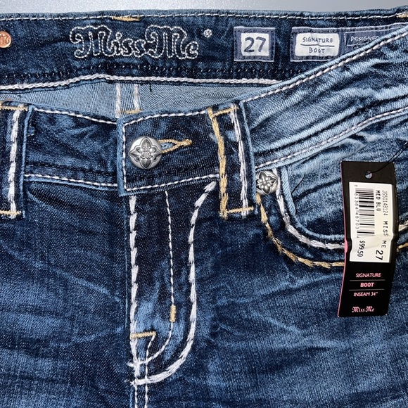 ❤️NWT MISS ME SIGNATURE BOOTCUT JEANS 27 - Picture 4 of 15